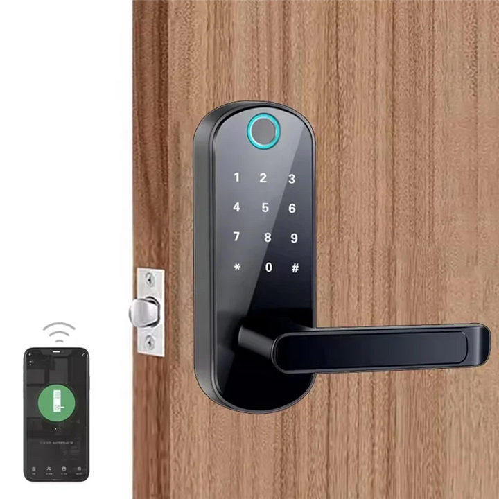 B68A Tuya Wifi Smart Fingerprint Door Lock App Remote Control Keyless WIFI Digital Touchscreen Lock NFC IP67