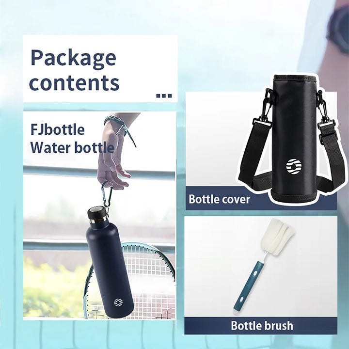 vacuum insulated 24 hour hot cold water bottle.