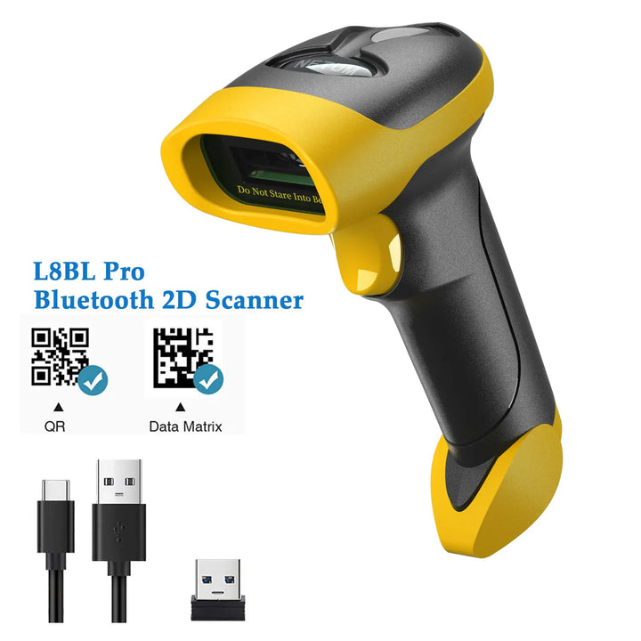 NETUM L5 Wired 2D Barcode Scanner  and NT-1228BL Wireless Bluetooth 2D QR PDF417 Bar Code Reader for POS  Inventory