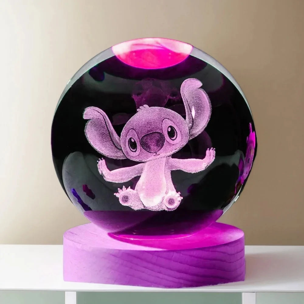 1pc 3D Dolphin Moon Crystal Ball, Birthday Gift To Wife Friend 3D Laser Etched Marine Animal Indoor Statue Lamp Decoration