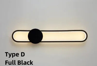 "black led wall sconce for modern interiors"