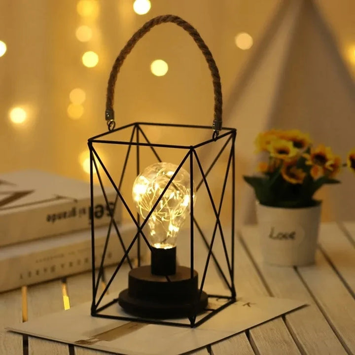 Art LED Table Lamp Reading Lamp Night Light Bedroom Bedside Lamp Desk Lighting Living Room Retro Classic Iron Home Decoration