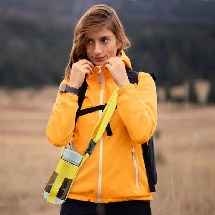 Water Bottle Sling Water Bottle Sling Portable With Adjustable Shoulder Strap Cup Storage Case For Stainless Steel Sport Energy