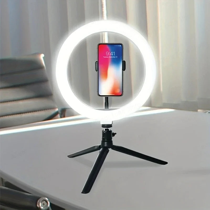 LED Selfie Ring Lamp Selfie Ring Lighting Photographic USB Remote Fill light For TikTok YouTube Video Live Phone Holder & Tripod
