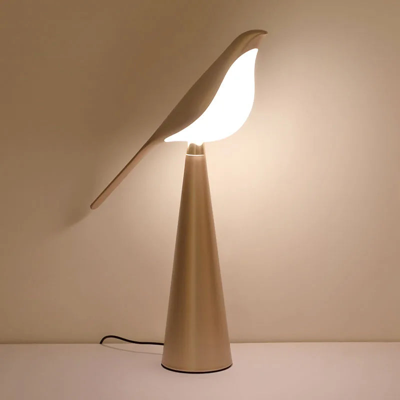 Modern Creative bird luminaria Design iron & acrylic LED soft table lamp home decor abajur adjustable reading baseus night light