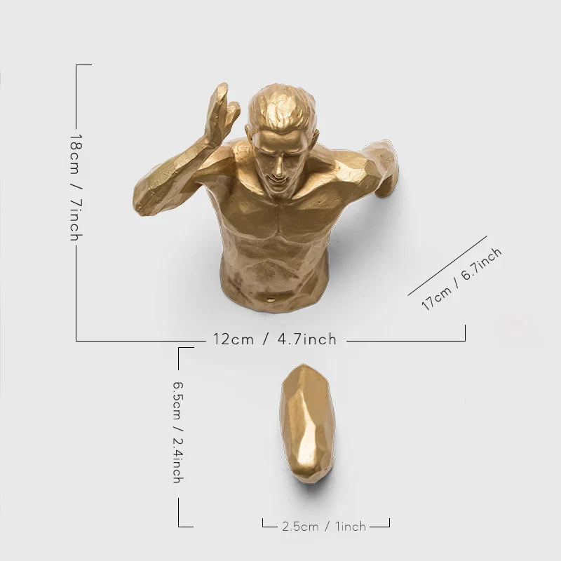 resin athlete figure for office decor