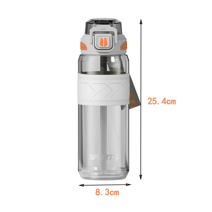 Summer Sports Water Bottle Cup Large Capacity Suitable for Adult High Temperature Resistant Straw Plastic Cup Portable Bottle