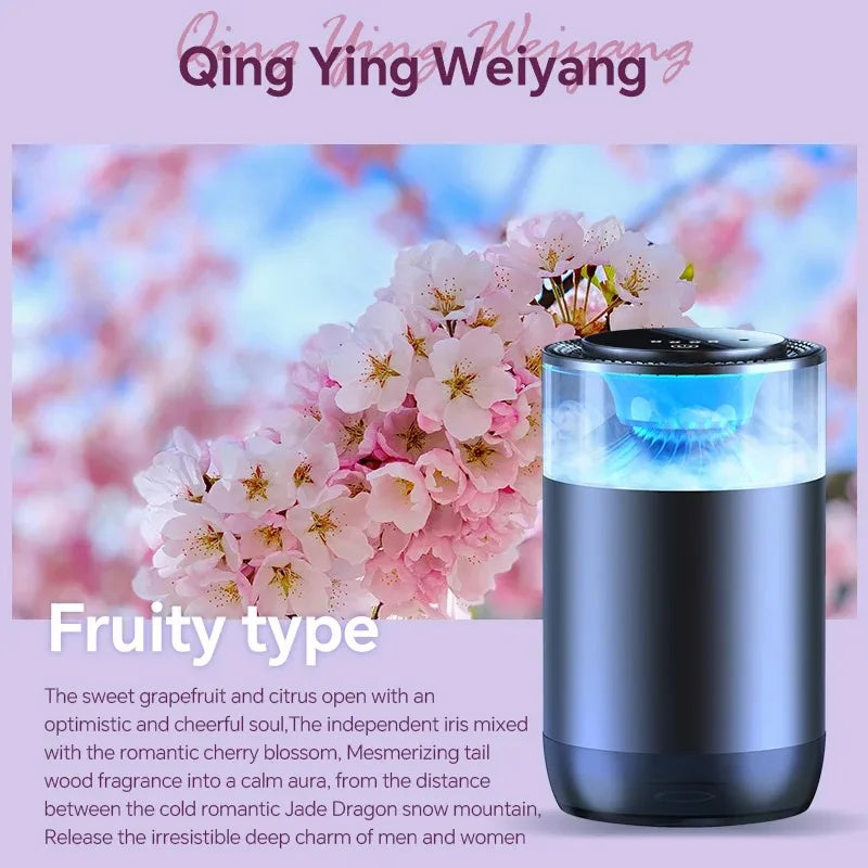 New Smart Car Air Freshener Rechargeable Car Aroma Diffuser Cloud Mist with Sound Pickup Lamp RGB Light for Automotive Interior
