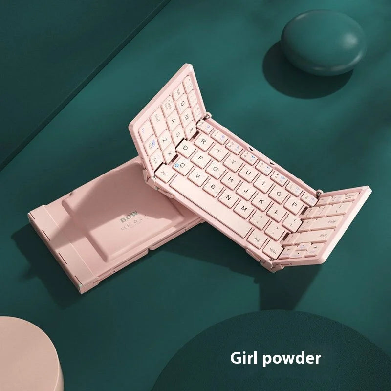Bow Wireless Folding Keyboard Touchpad Numeric Pad Rechargeable Foldable Bluetooth Keyboard Tablet Ipad Convenient Keyboard
