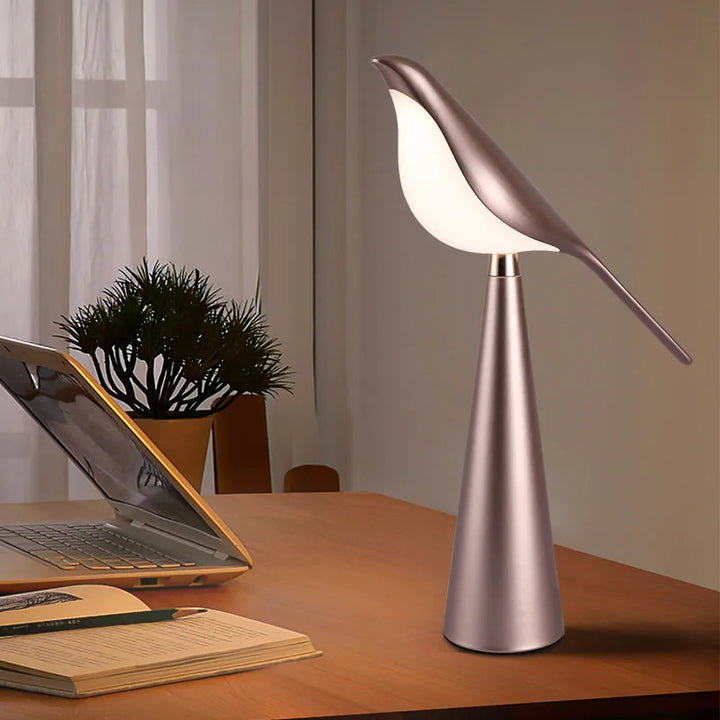 Modern Creative bird luminaria Design iron & acrylic LED soft table lamp home decor abajur adjustable reading baseus night light