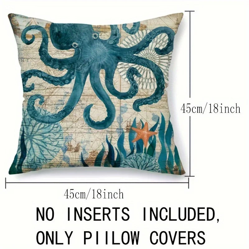 "beach house decor with coastal pillow covers"