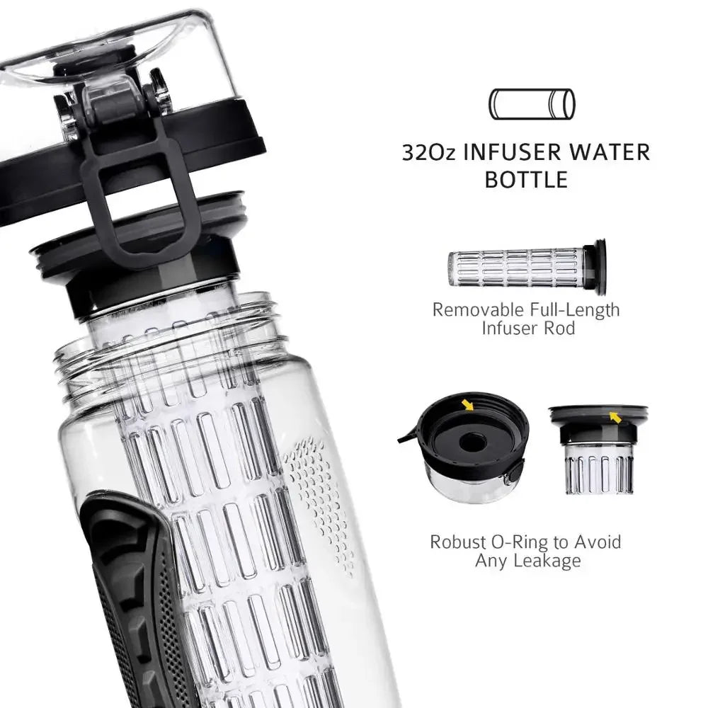 BPA Free Fruit Infuser Water Bottle Juice Shaker Sports Lemon Water Bottle Fitness Sport Fruit Drinking Bottles for Girl
