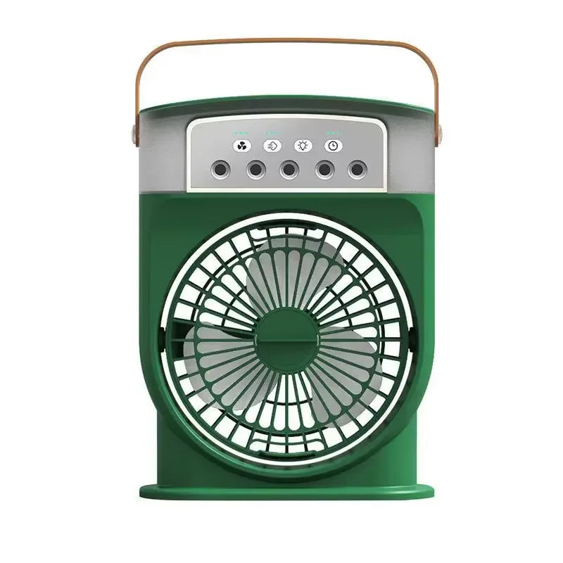 Portable Air Conditioner Fan 5-Hole Spray Air Cooing Mini Electric Fan HumidifierTable Fan For Home Air Cooler LED Night Lights