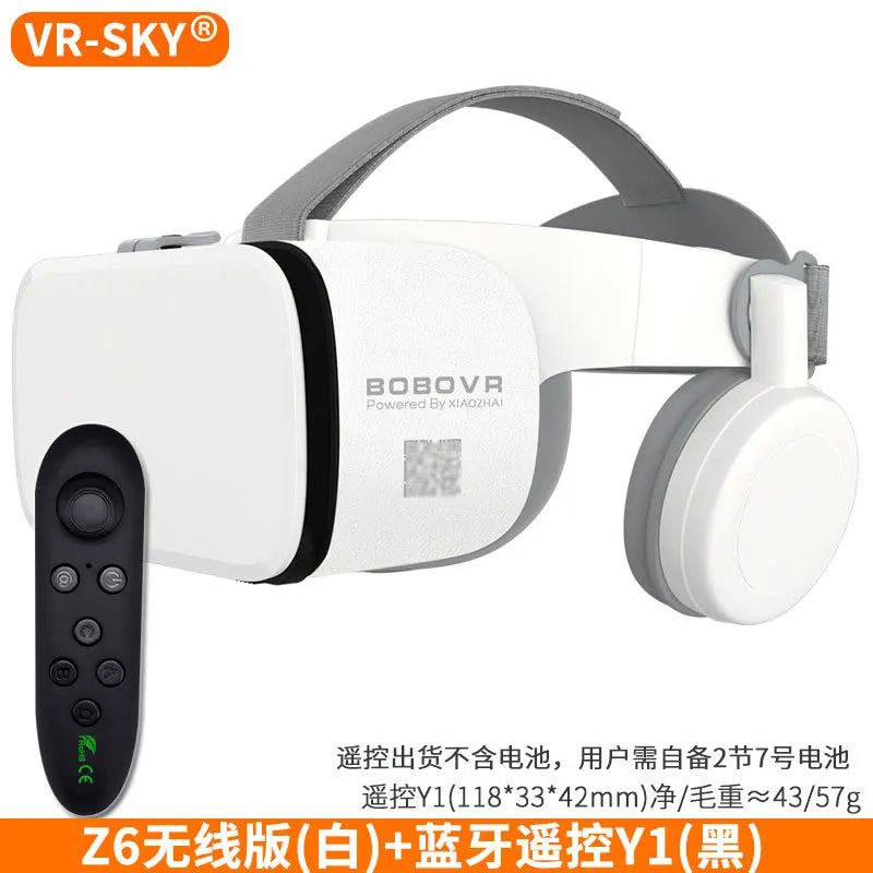 BOBOVR Z6 Bluetooth Wireless Headphones VR Glasses 3D Virtual Reality Headset for Smartphone Movies Games Comfortable Lightweigh