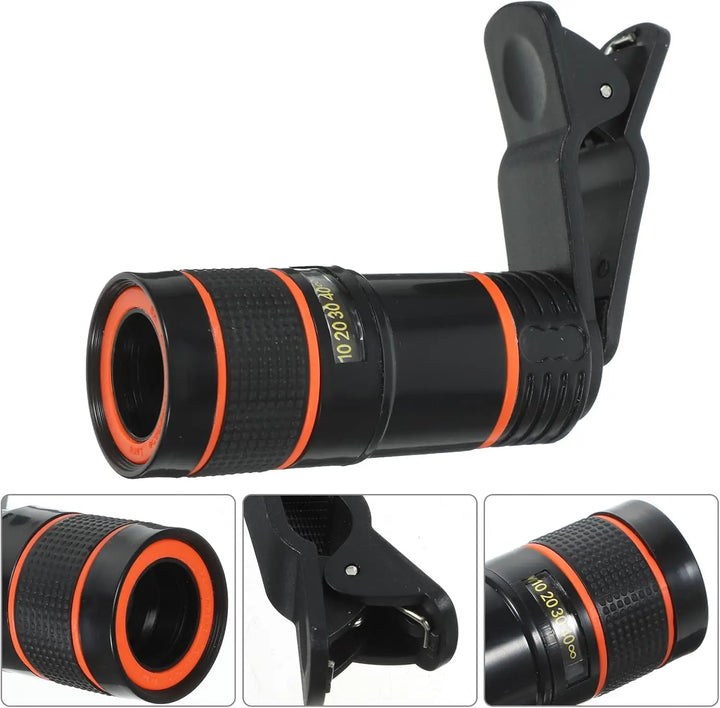 8X Zoom Telephoto Lens Universal Clip On Lens Monocular Telescope Compatible For Smartphones Lente Para Celular