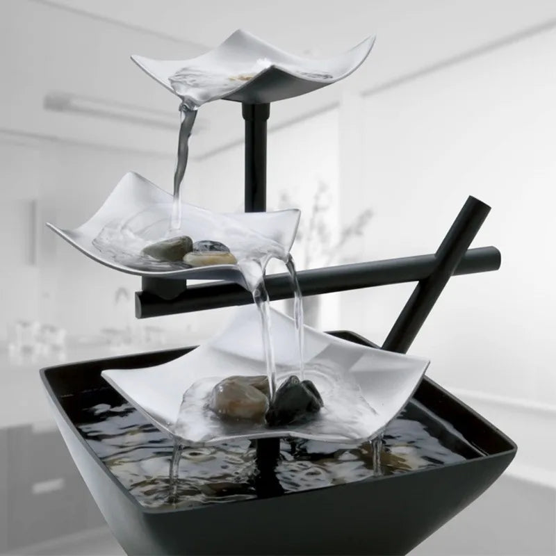modern tabletop fountain with natural sound