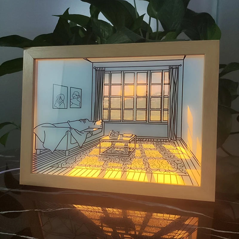 "3 color dimming sunset lamp for aesthetic decor"