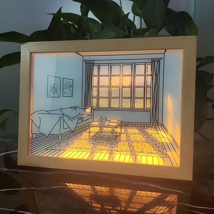 "3 color dimming sunset lamp for aesthetic decor"
