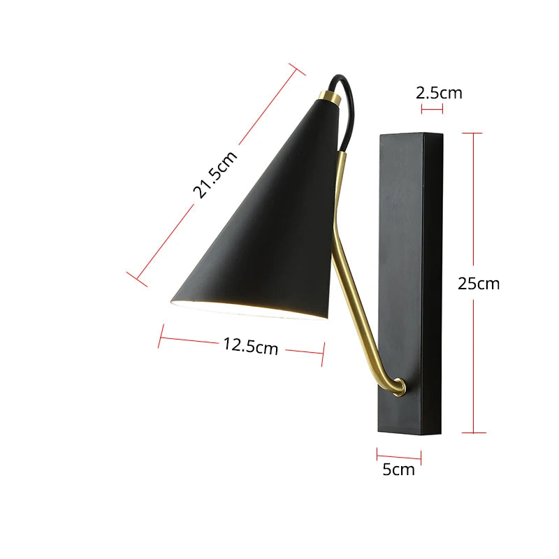 Minimalist living room wall lamp Nordic post-modern bedroom bedside lamp simple creative staircase aisle balcony wall lamp