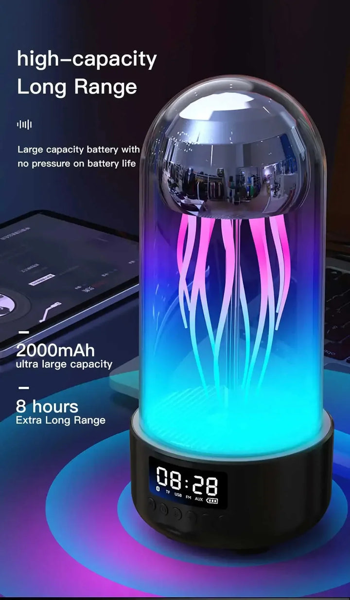  "portable rgb bluetooth speaker on gaming desk"