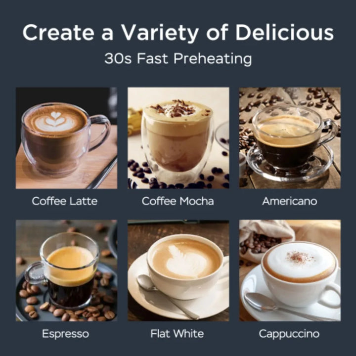 20 bar espresso machine with milk frother for latte,cappuccino,Machiato,for home espresso maker,1.8L Water Tank