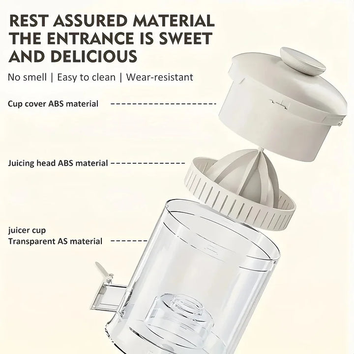 Home Travel 1500mAh Rechargeable Juicer For Lemon Orange Citrus 45W  Wireless Blender Automatic Separation Raw Electric Juicer