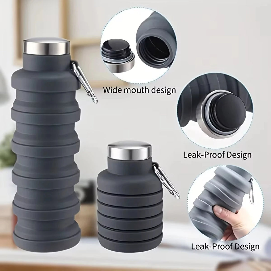 BPA-free foldable water bottle portable hiking.