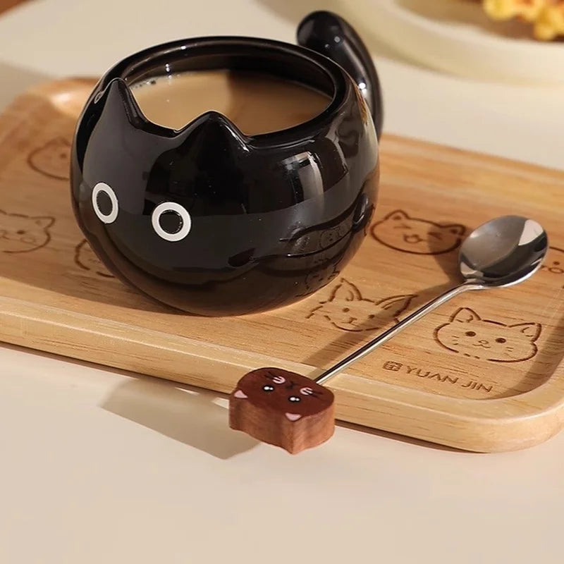 animal mug with cute cat design