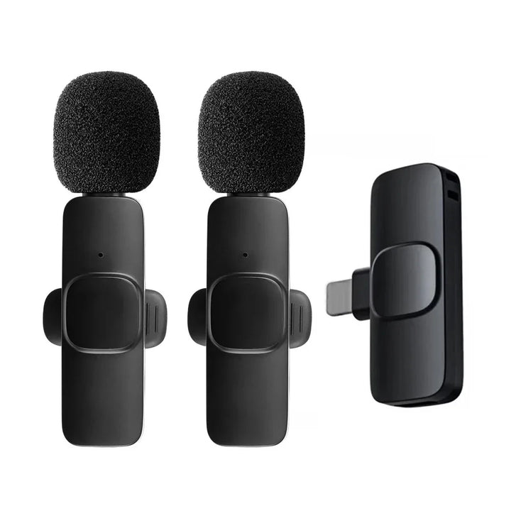 Wireless Lavalier Microphone Audio Video Recording Mini Mic For iPhone Android Laptop Live Gaming Mobile Phone Microphone