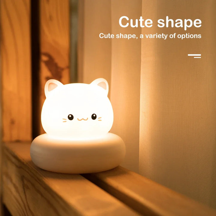 "nursery-safe baby night light silicone lamp"