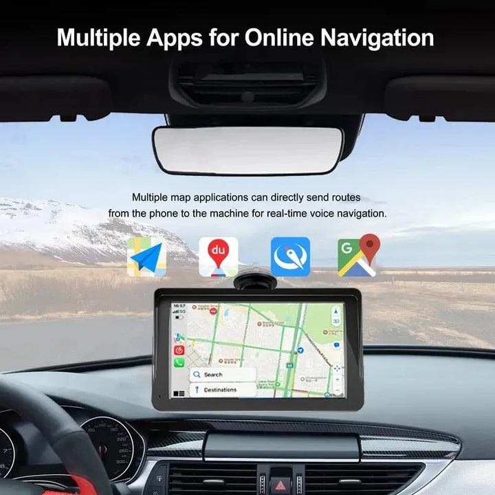 Wireless 7Inch Car Radio Automotive multimedia Carplay Android Auto GPS Navigation Rear View Camera BT AUX For Car Display