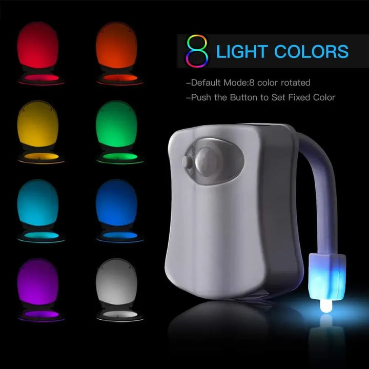 "led toilet bowl light 8 color bathroom nightlight"
