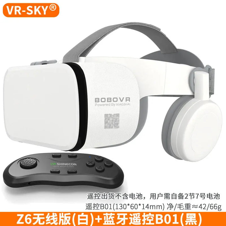 BOBOVR Z6 Bluetooth Wireless Headphones VR Glasses 3D Virtual Reality Headset for Smartphone Movies Games Comfortable Lightweigh