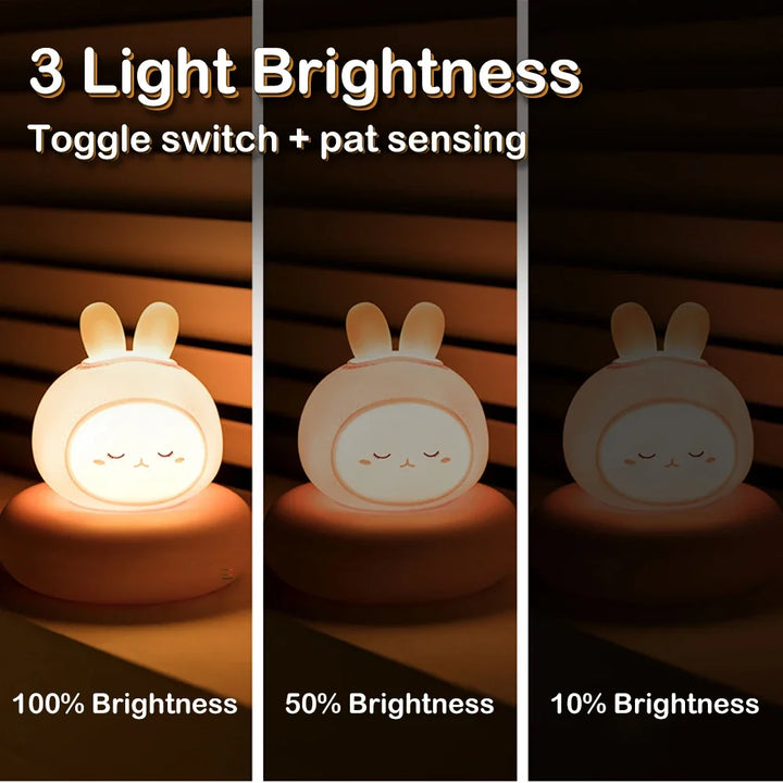 "adorable baby night light with soft warm glow"