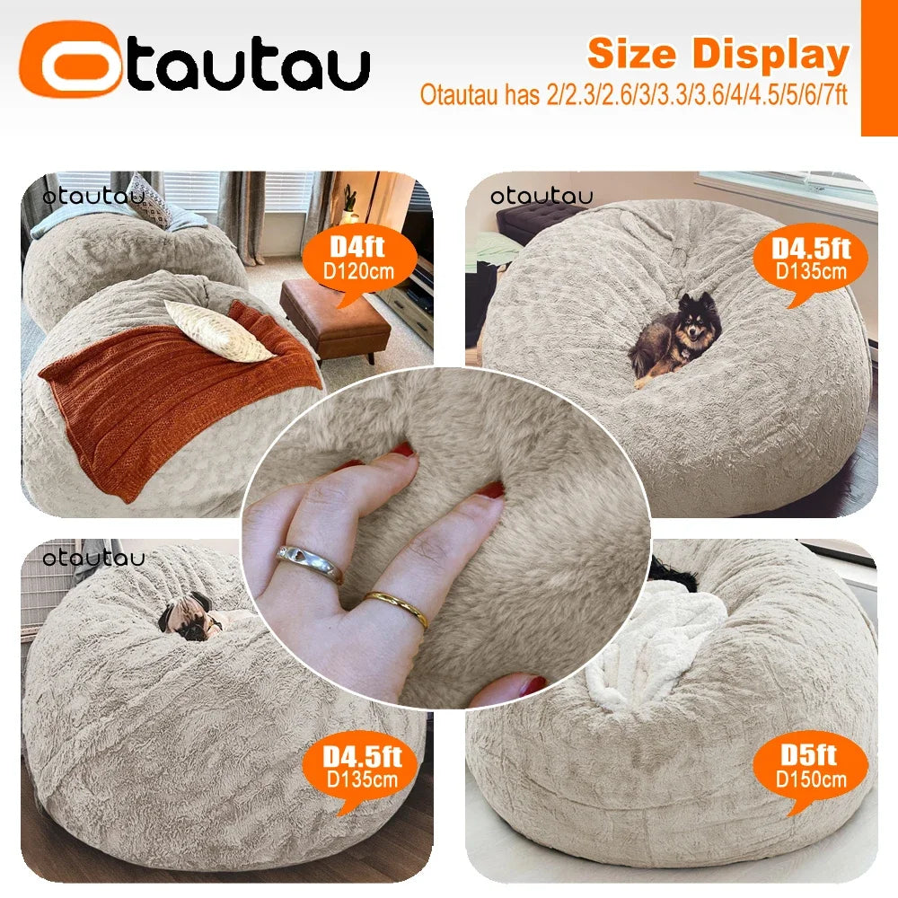 colorful giant bean bag chair for home decor