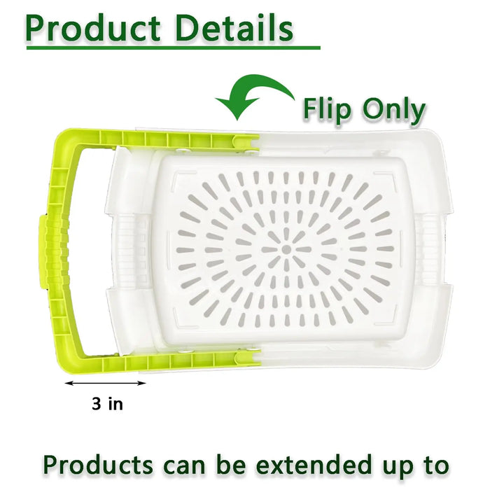 3 in 1 Kitchen Multifunction Sink Strainer Plastic Cutting Board Storage Basket Over Chopping with Containers Retractable Drain