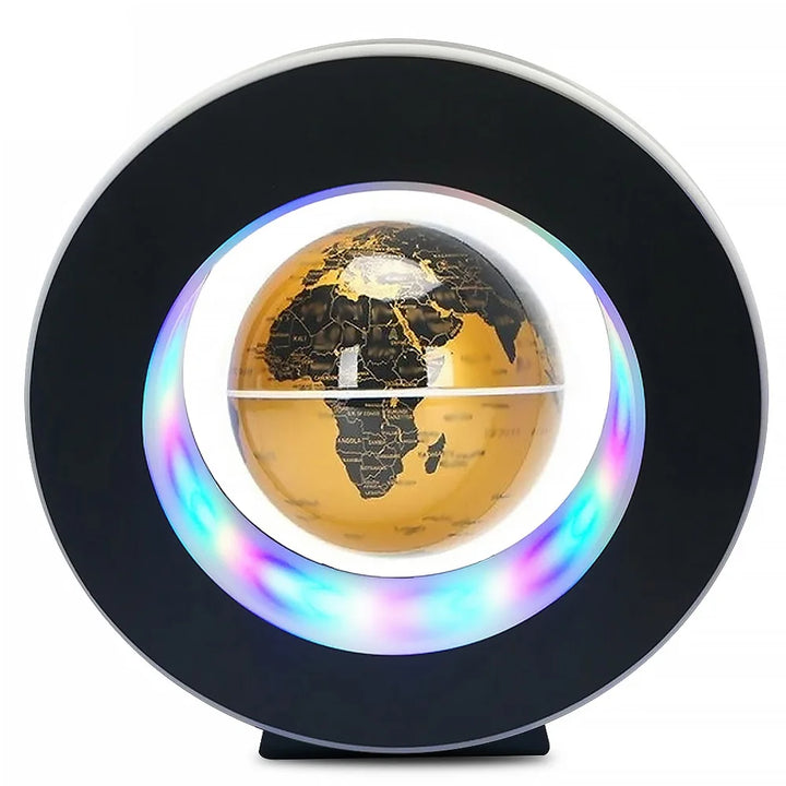 World Globe Pattern Magnetic Levitation Globe LED Rotating Earth Floating Ball Lamp O Shape Bedside Lights Novelty Birthday Gift