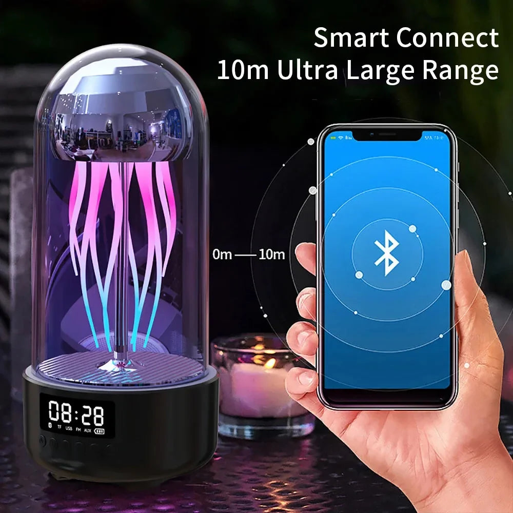 "rgb bluetooth speaker with jellyfish-style colorful lights"