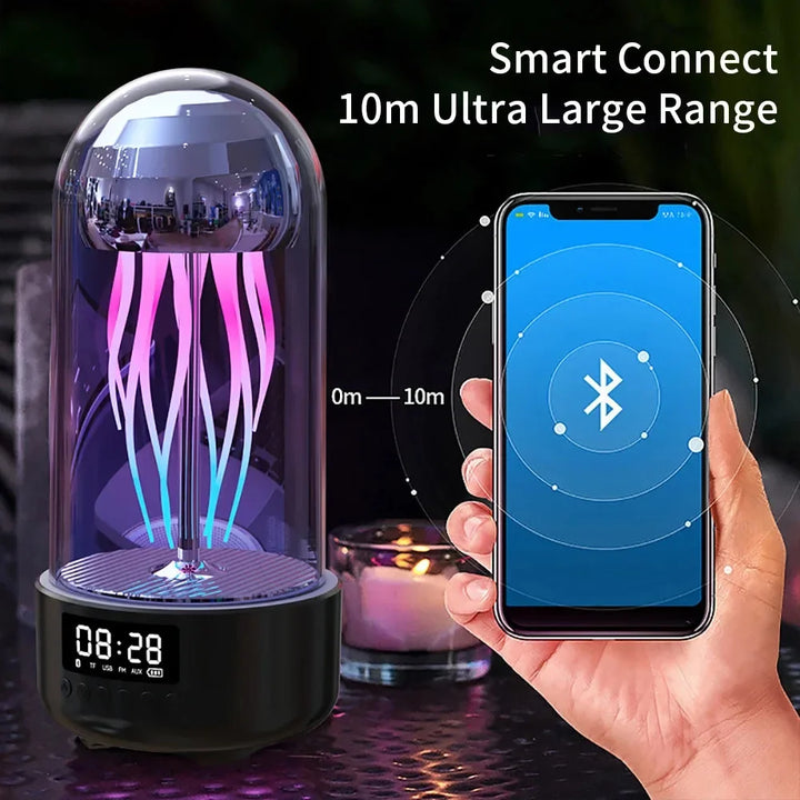 "rgb bluetooth speaker with jellyfish-style colorful lights"