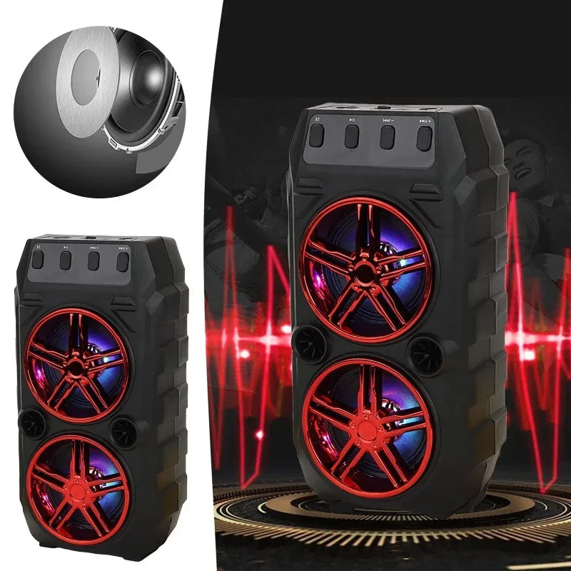Wireless Dual Speaker Outdoor Portable High Volume Square Dance Subwoofer Card Insertion Caixa De Som Bluetooth Speaker Soundbar