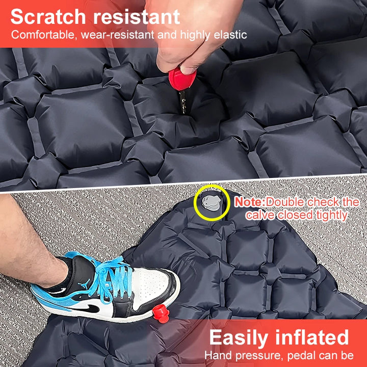 "compact sleeping pad with extra cushioning for hip support"