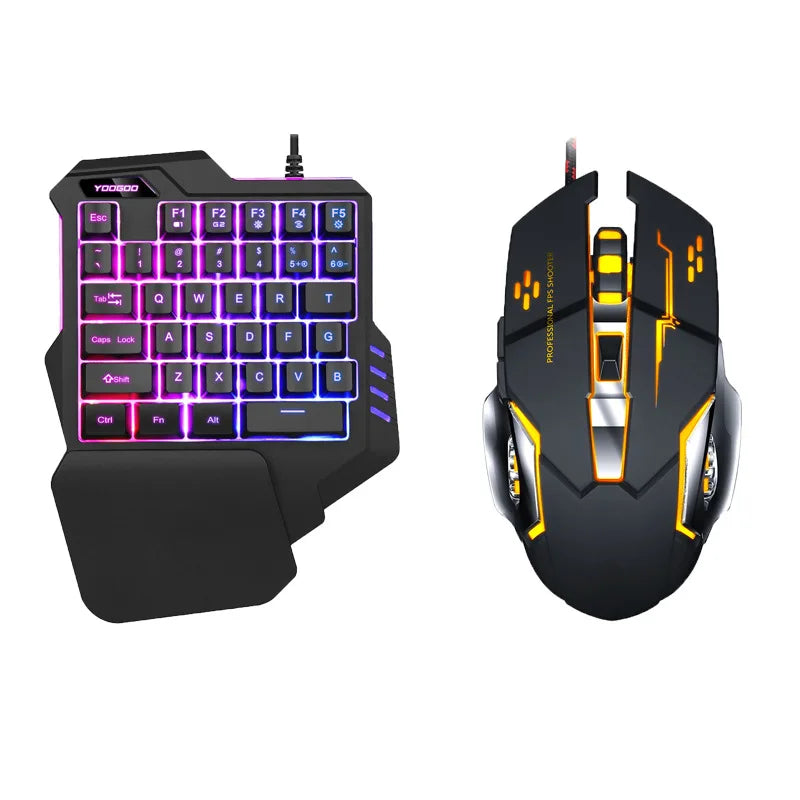G92 One-handed Keyboard Mechanical Feel Game Left Pistol God Throne Ergonomic Wired Mobile Game Keyboard