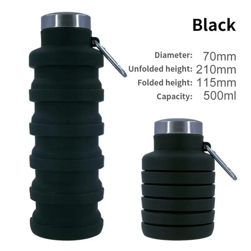 collapsible silicone water bottle for travel USA.