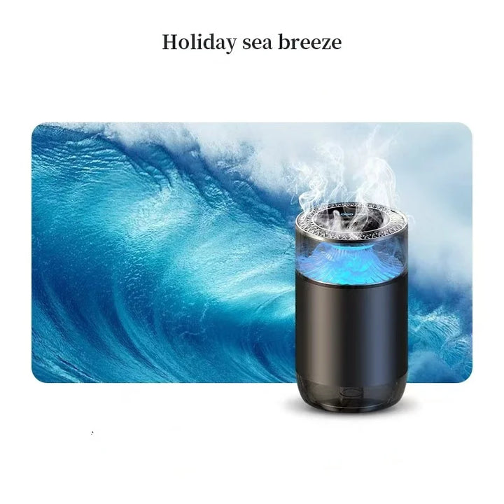 New Smart Car Air Freshener Rechargeable Car Aroma Diffuser Cloud Mist with Sound Pickup Lamp RGB Light for Automotive Interior