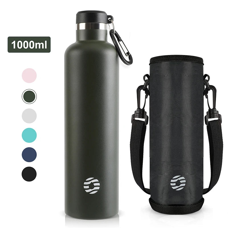 double wall insulated sports water bottle.