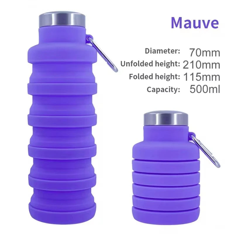 BPA-free foldable water bottle portable hiking.