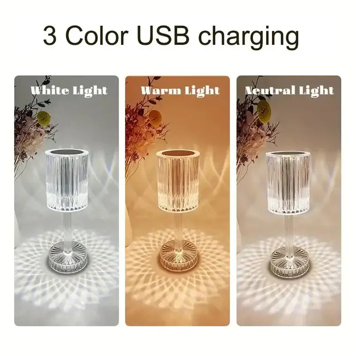 "elegant crystal acrylic night lamp for USA homes"