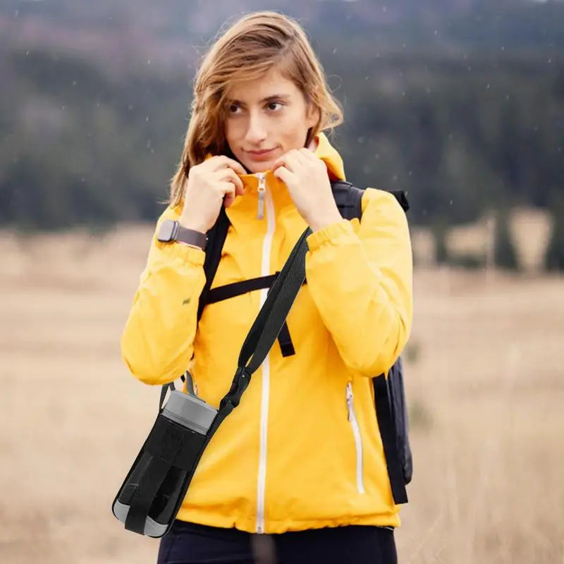 Water Bottle Sling Water Bottle Sling Portable With Adjustable Shoulder Strap Cup Storage Case For Stainless Steel Sport Energy