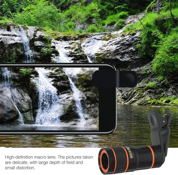 8X Zoom Telephoto Lens Universal Clip On Lens Monocular Telescope Compatible For Smartphones Lente Para Celular