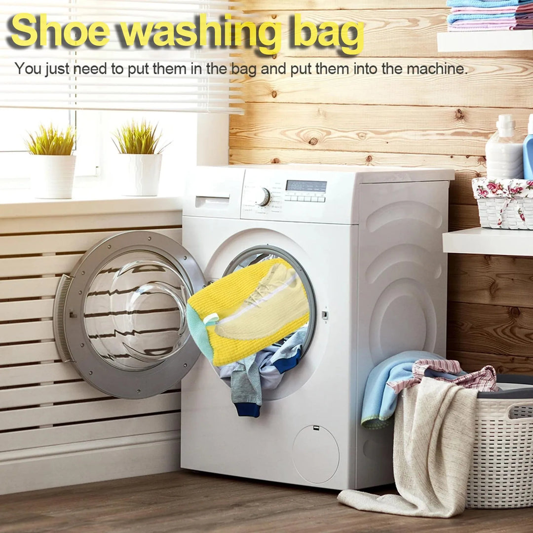 shoe laundry bag drying after wash